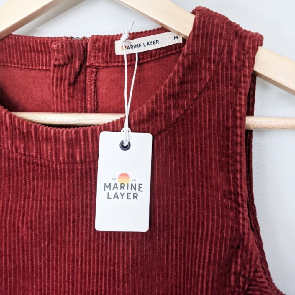 Marine Layer Red Courdoroy Dress • M - Picture 5 of 8